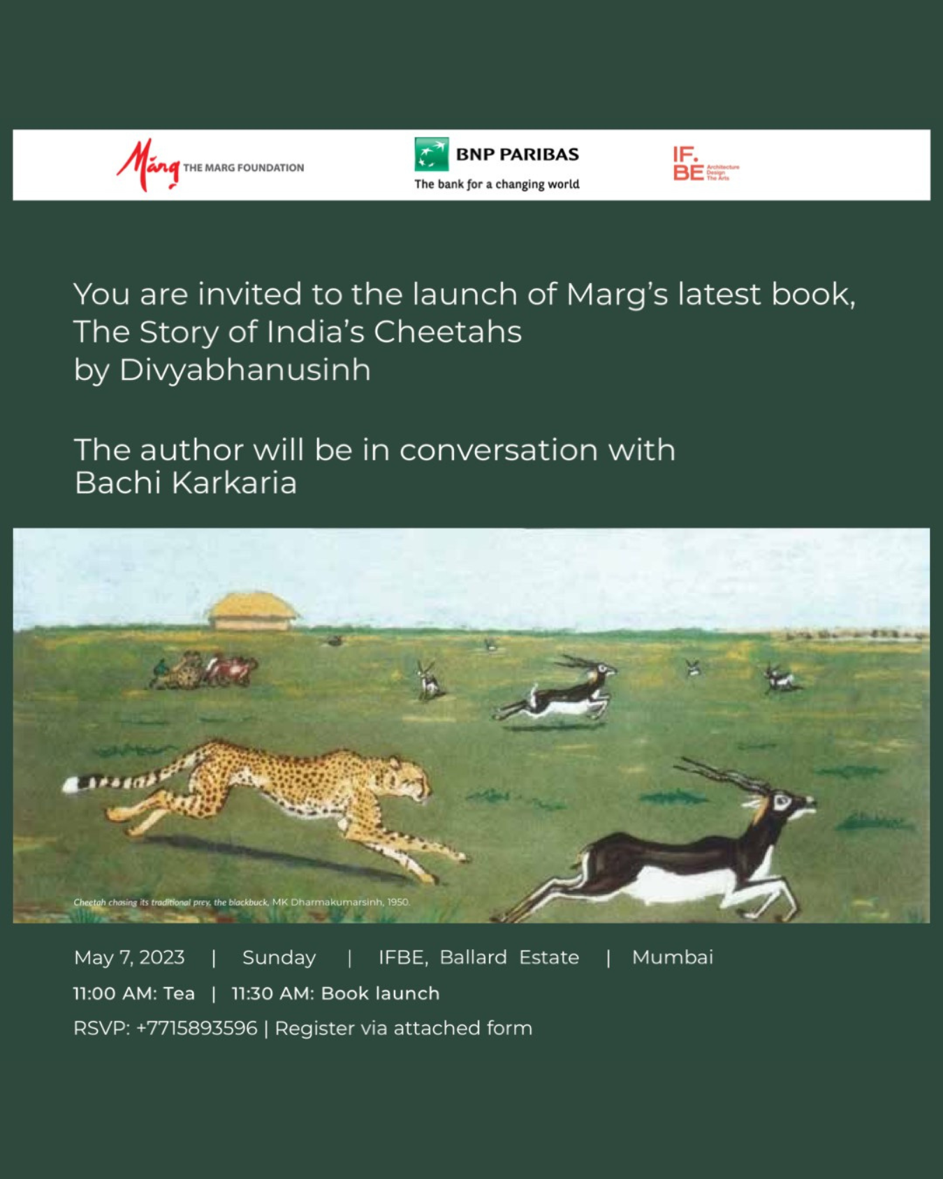Book Launch | The Story of India’s Cheetahs by Divyabhanusinh